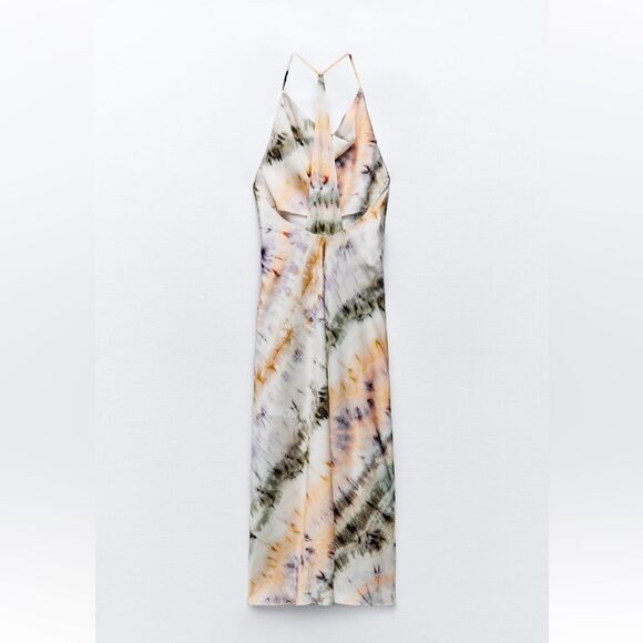Zara tie dye printed midi dress - Picture 2 of 6